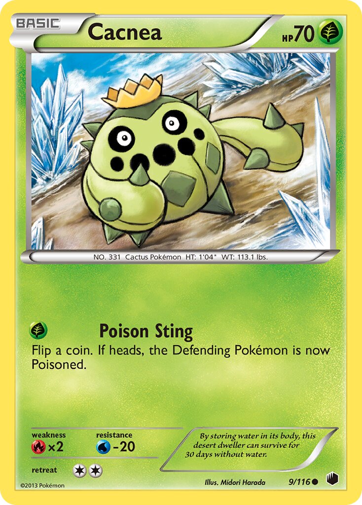 Cacnea 009/122 — Plasma Freeze (English Pokémon TCG card)