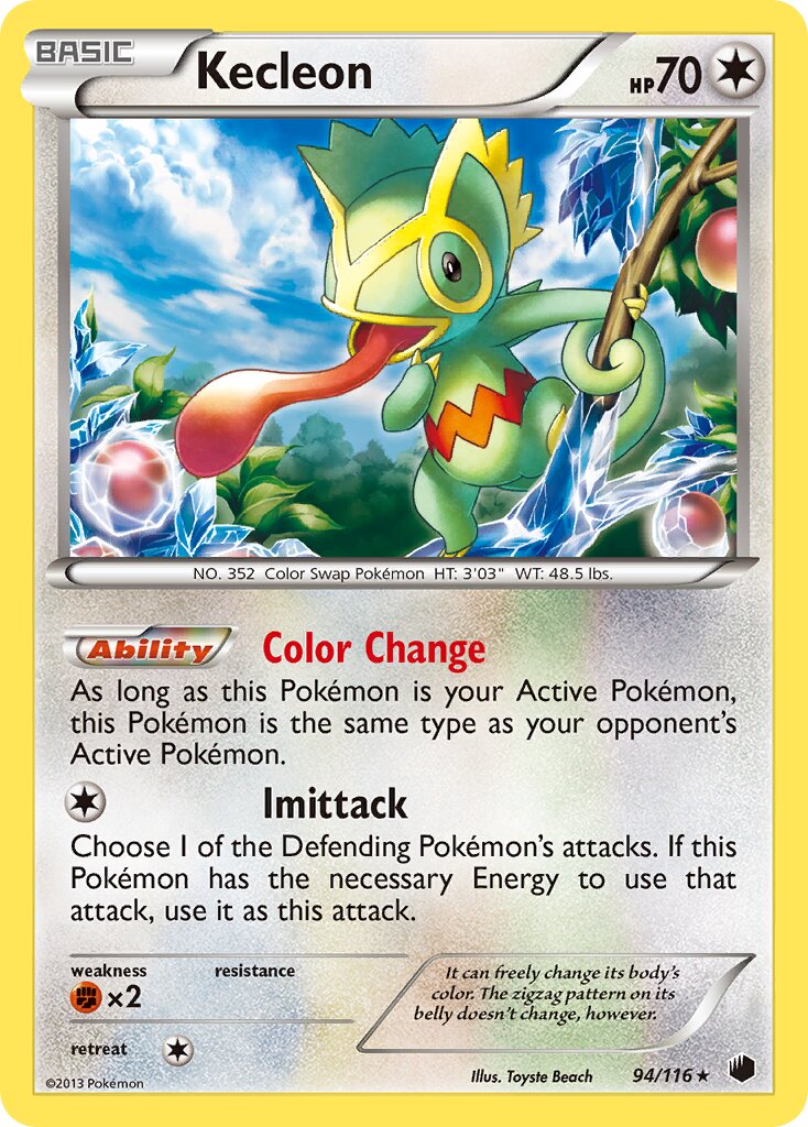 Kecleon 094/122 — Plasma Freeze (English Pokémon TCG card)