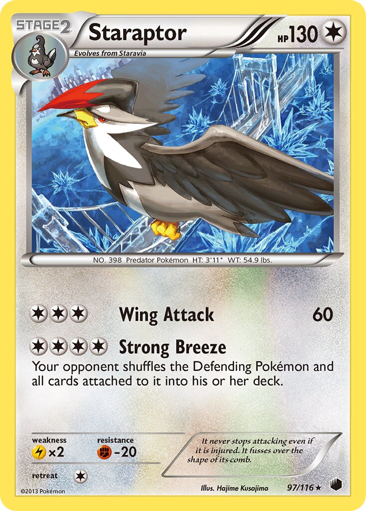 Staraptor 097/122 — Plasma Freeze (English Pokémon TCG card)