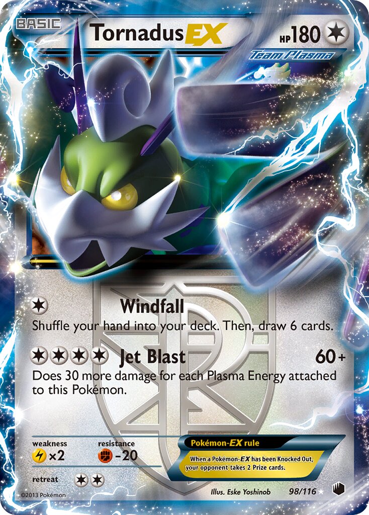 Tornadus-EX 098/122 — Plasma Freeze (English Pokémon TCG card)