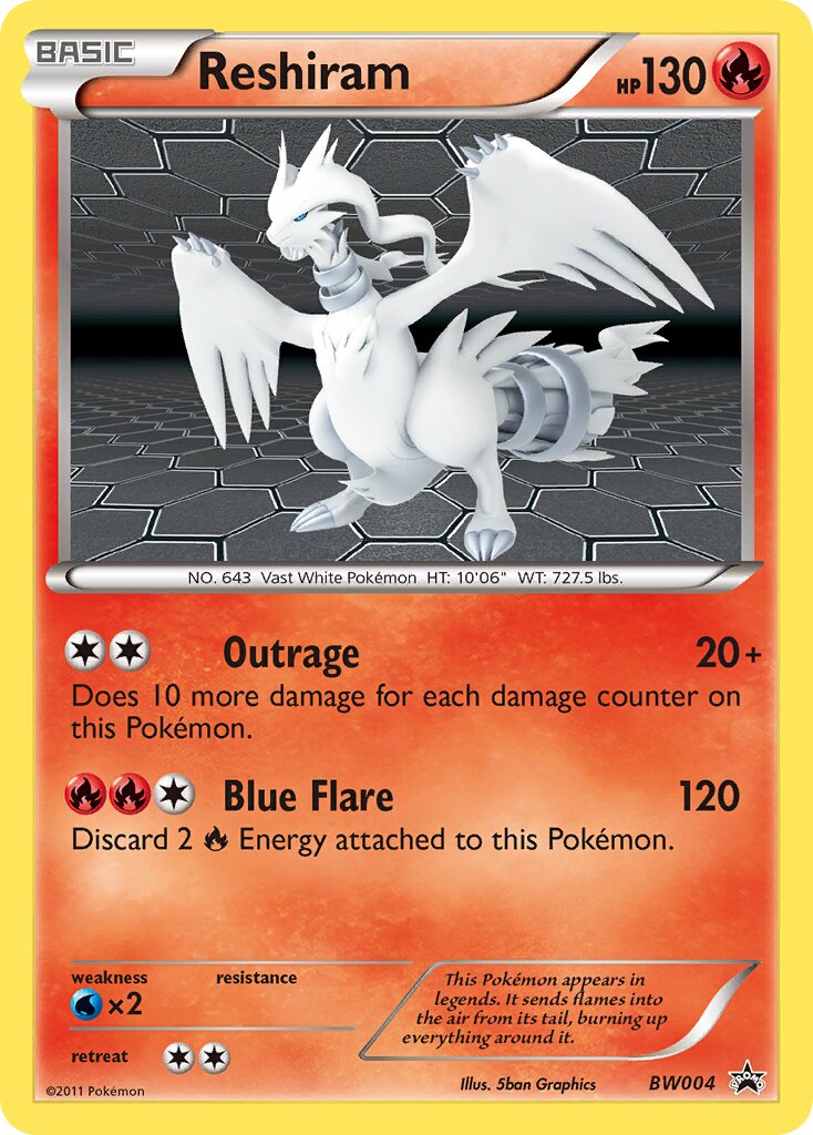 Reshiram BW004 — Black & White Promos (English Pokémon TCG card)