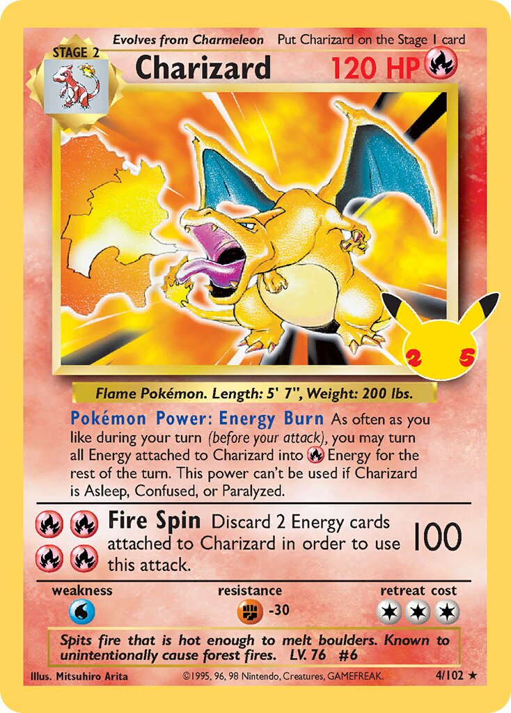 Charizard 004/25 — Celebrations (Classic Collection) (English Pokémon TCG card)