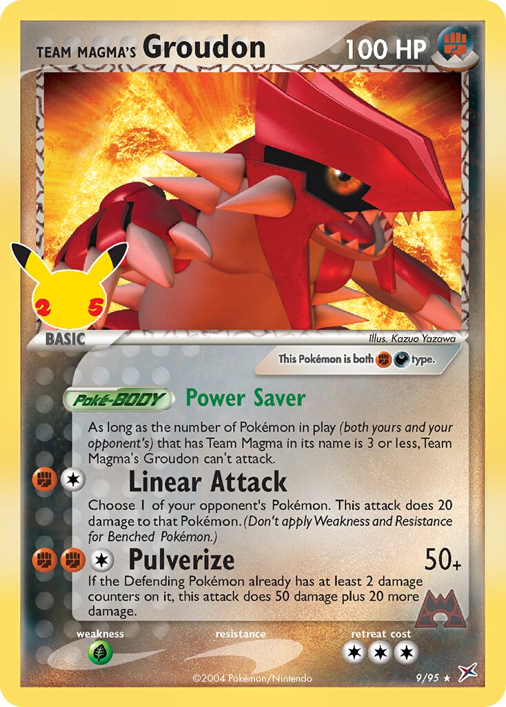 Team Magma's Groudon 009/25 — Celebrations (Classic Collection) (English Pokémon TCG card)