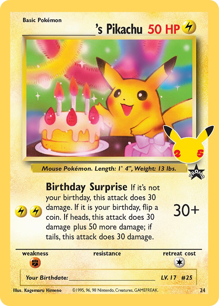 Pikachu 024/25 — Celebrations (Classic Collection) (English Pokémon TCG card)