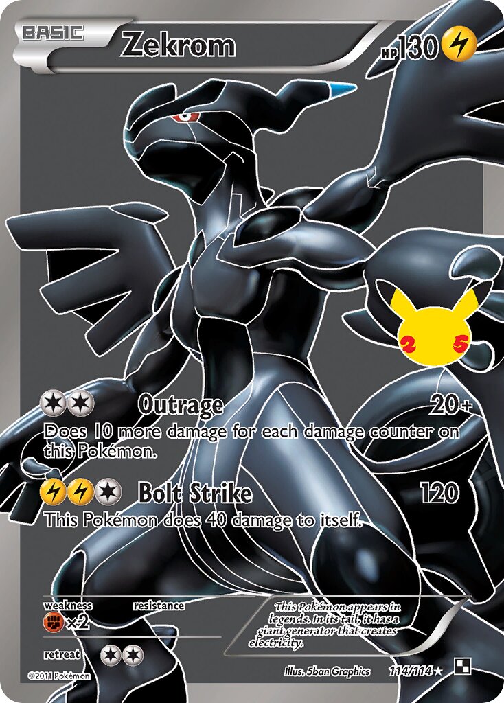 Zekrom 114/25 — Celebrations (Classic Collection) (English Pokémon TCG card)