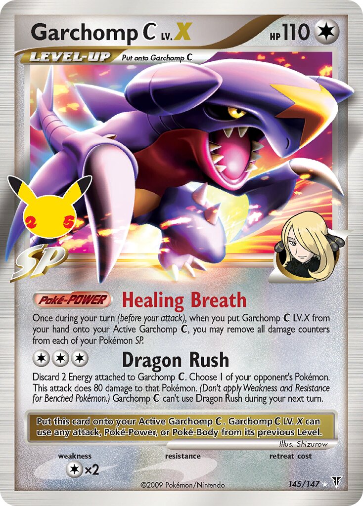 Garchomp C LV.X 145/25 — Celebrations (Classic Collection) (English Pokémon TCG card)