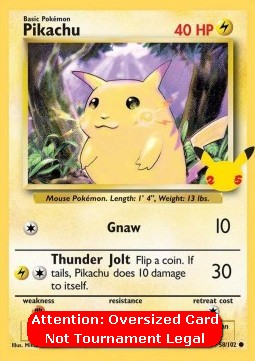 Oversized Pikachu BS 58 — Celebrations: Additionals (English Pokémon TCG card)