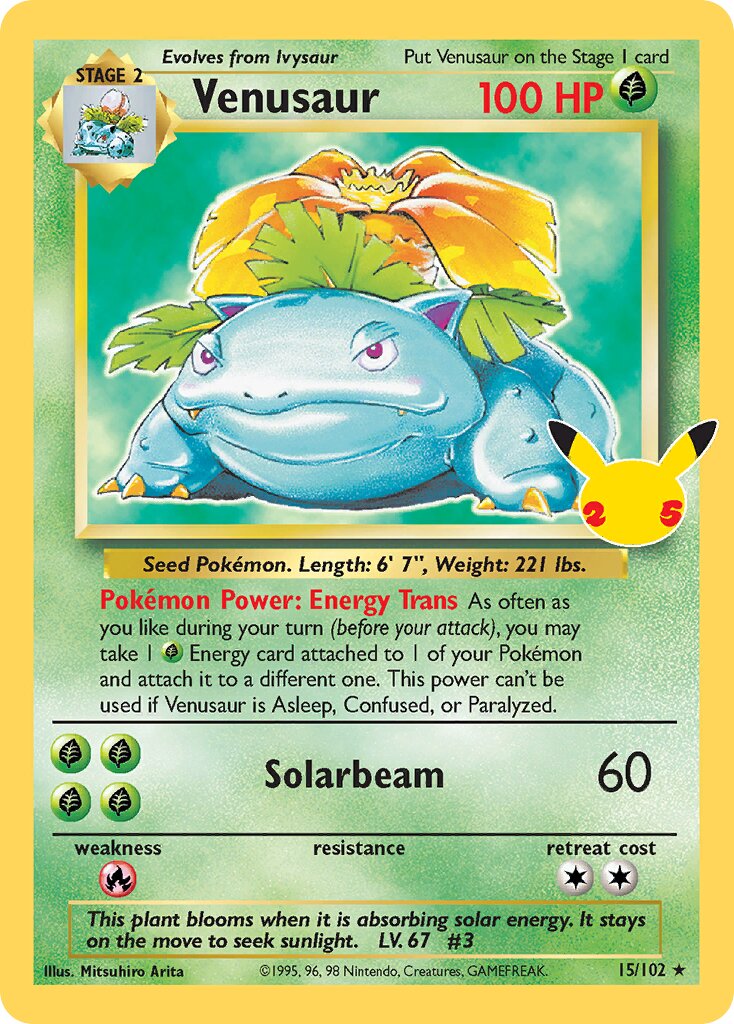 Venusaur 015/50 — Celebrations (English Pokémon TCG card)