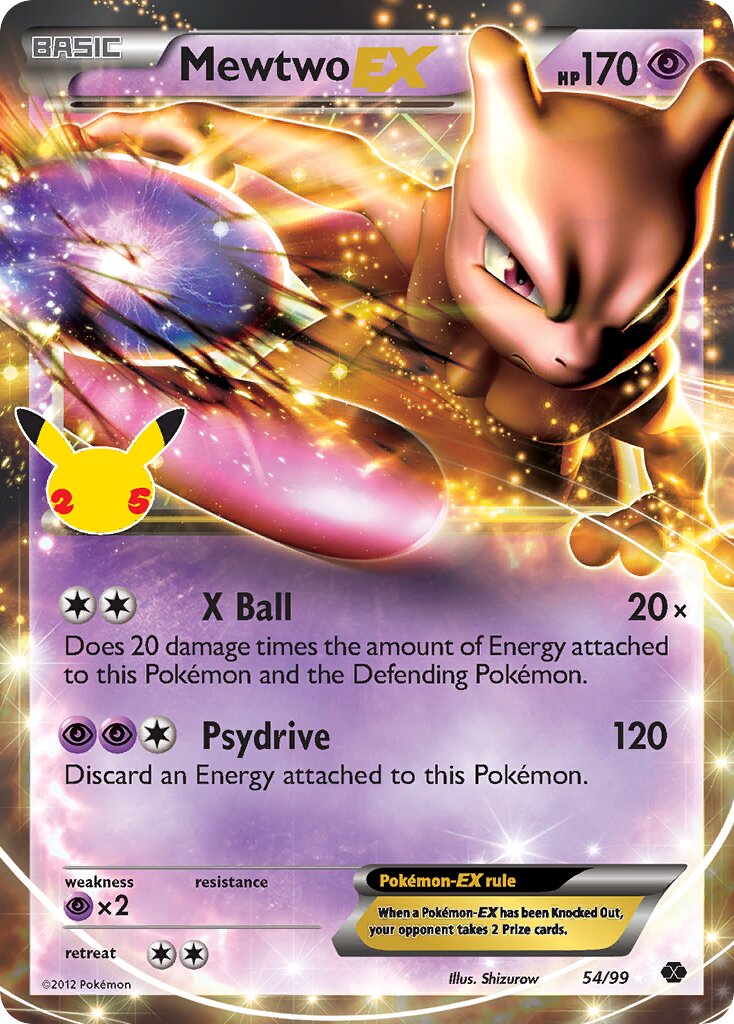 Mewtwo-EX 054/50 — Celebrations (English Pokémon TCG card)