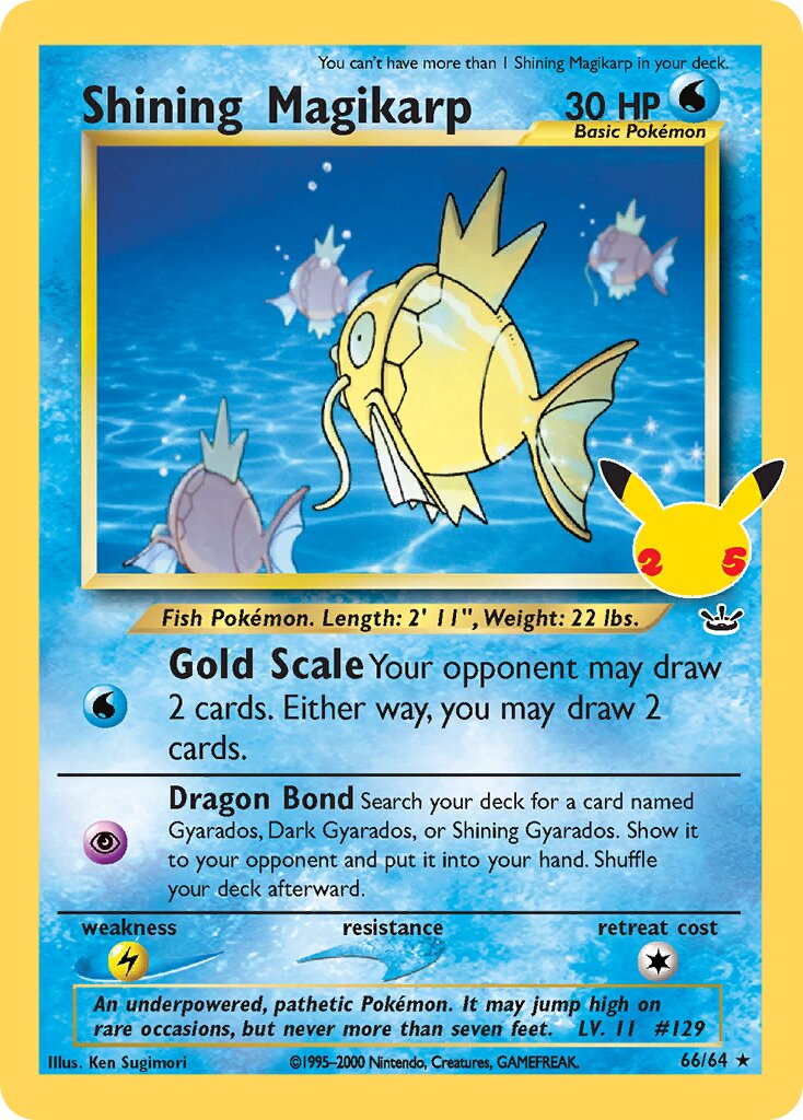 Shining Magikarp 066/50 — Celebrations (English Pokémon TCG card)