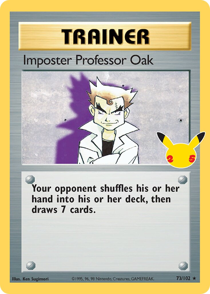 Imposter Professor Oak 073/50 — Celebrations (English Pokémon TCG card)