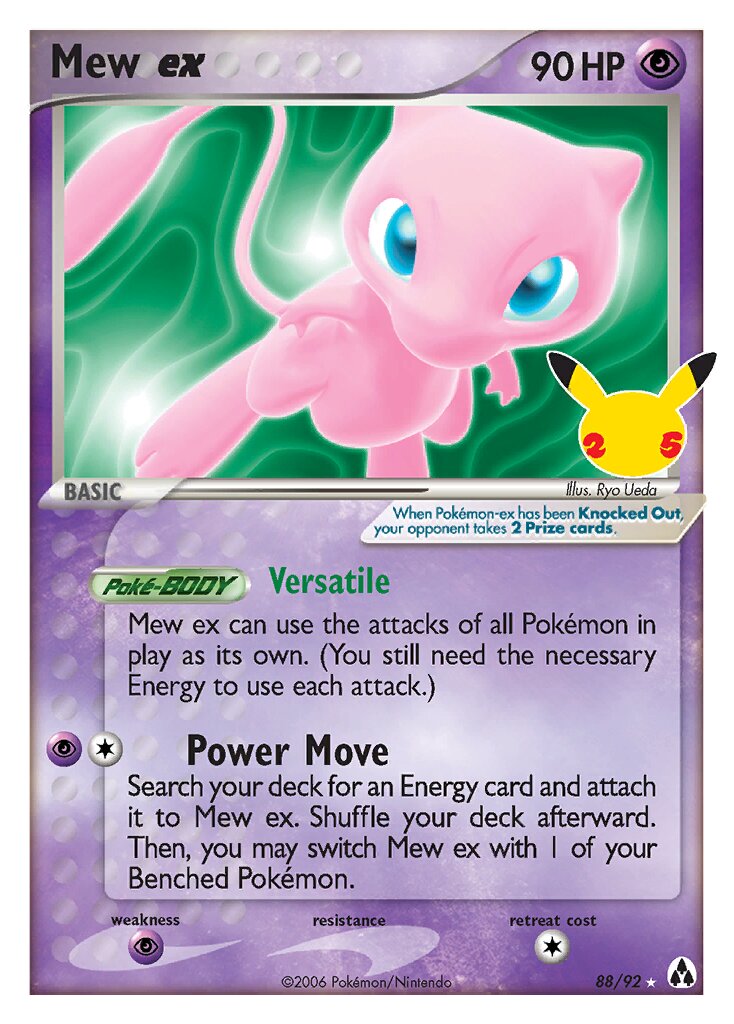 Mew ex 088/50 — Celebrations (English Pokémon TCG card)