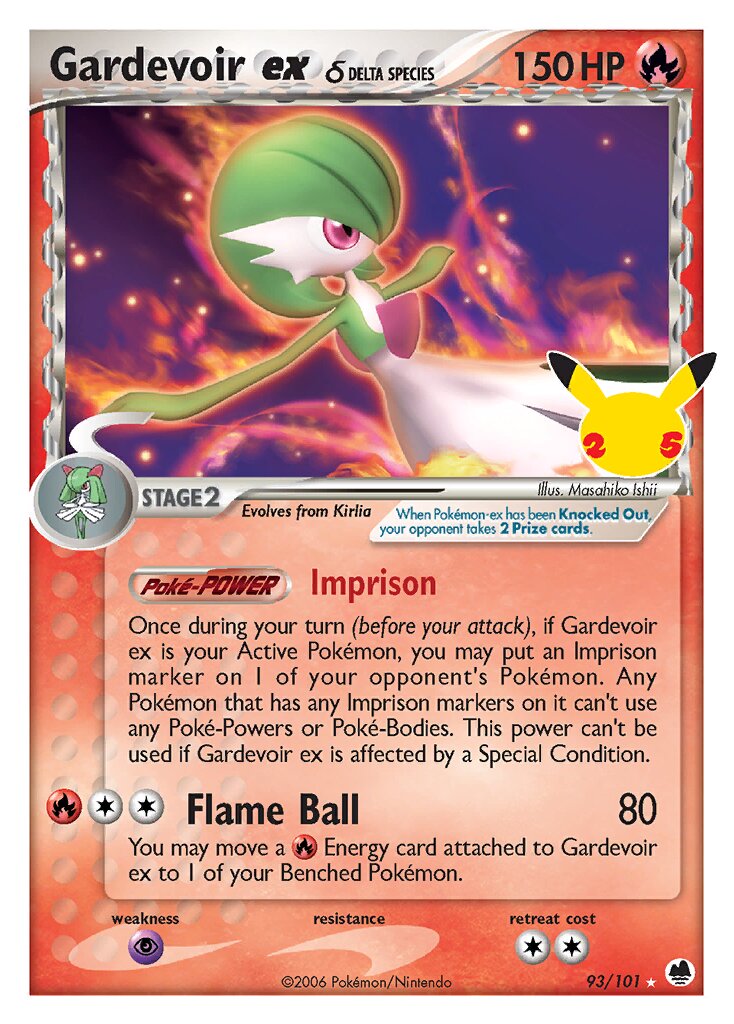 Gardevoir ex 093/50 — Celebrations (English Pokémon TCG card)