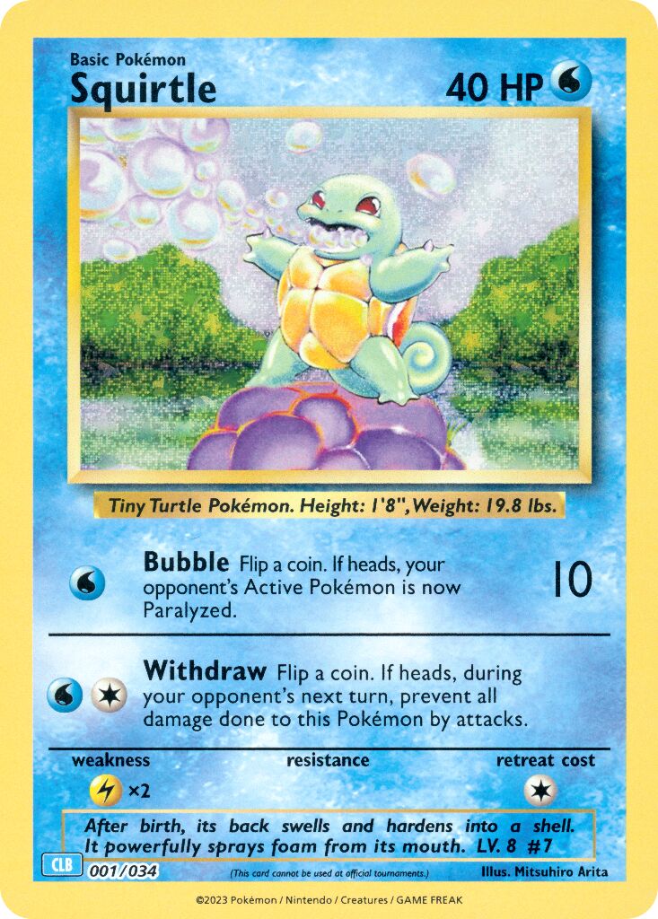 Squirtle 001 — Pokémon TCG Classic (Blastoise) (English Pokémon TCG card)