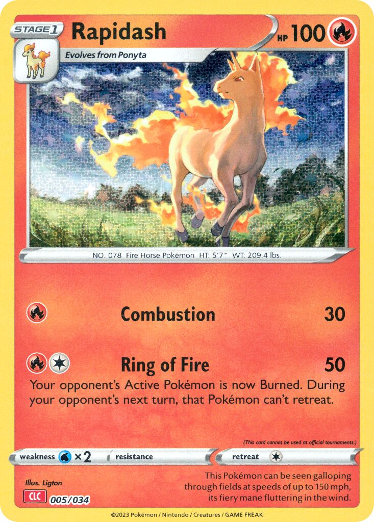 Rapidash 005 — Pokémon TCG Classic (Charizard) (English Pokémon TCG card)