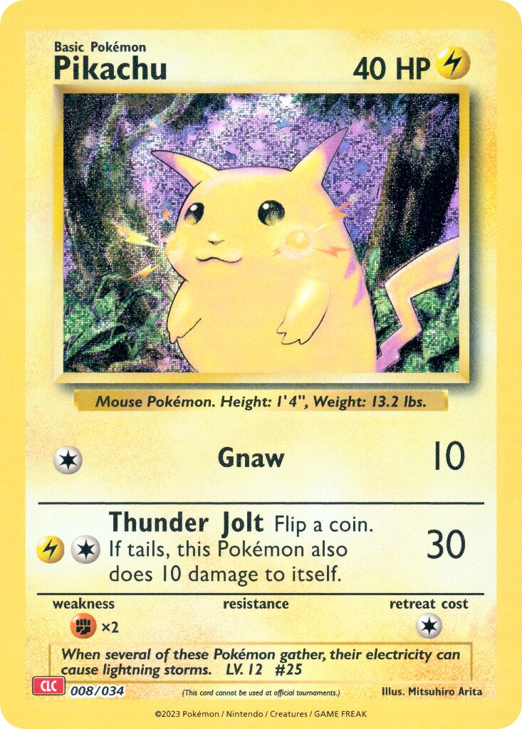 Pikachu 008 — Pokémon TCG Classic (Charizard) (English Pokémon TCG card)