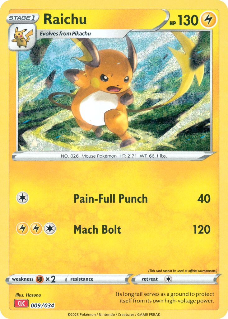 Raichu 009 — Pokémon TCG Classic (Charizard) (English Pokémon TCG card)