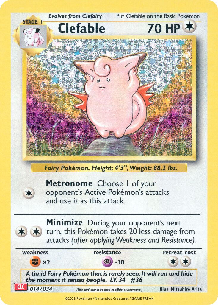 Clefable 014 — Pokémon TCG Classic (Charizard) (English Pokémon TCG card)