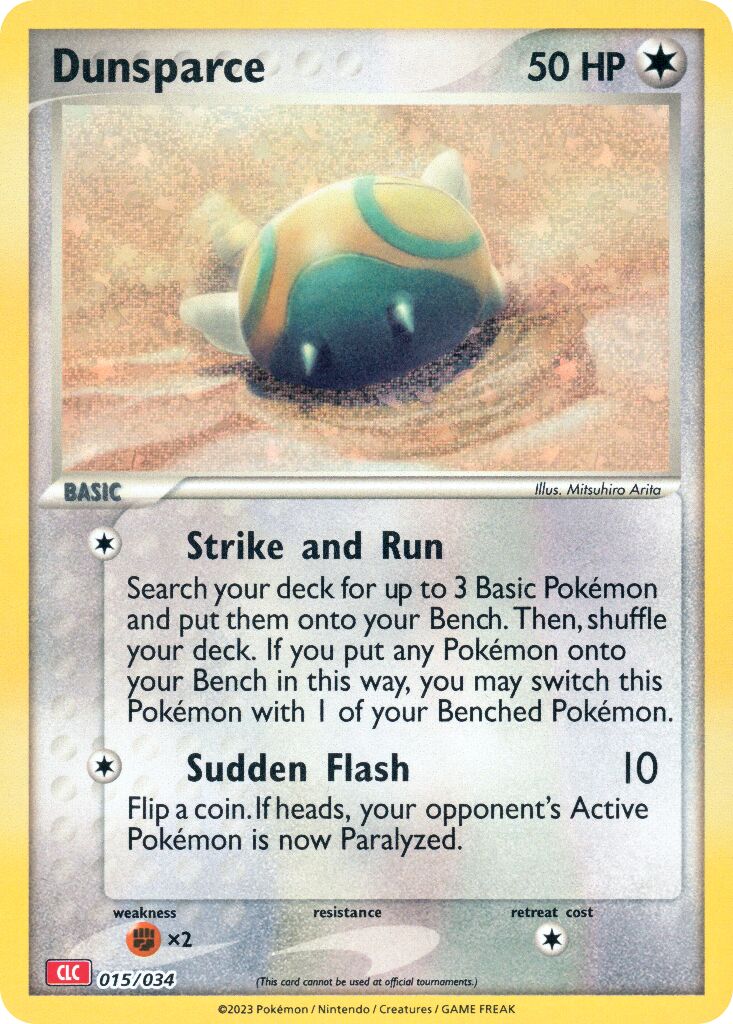 Dunsparce 015 — Pokémon TCG Classic (Charizard) (English Pokémon TCG card)