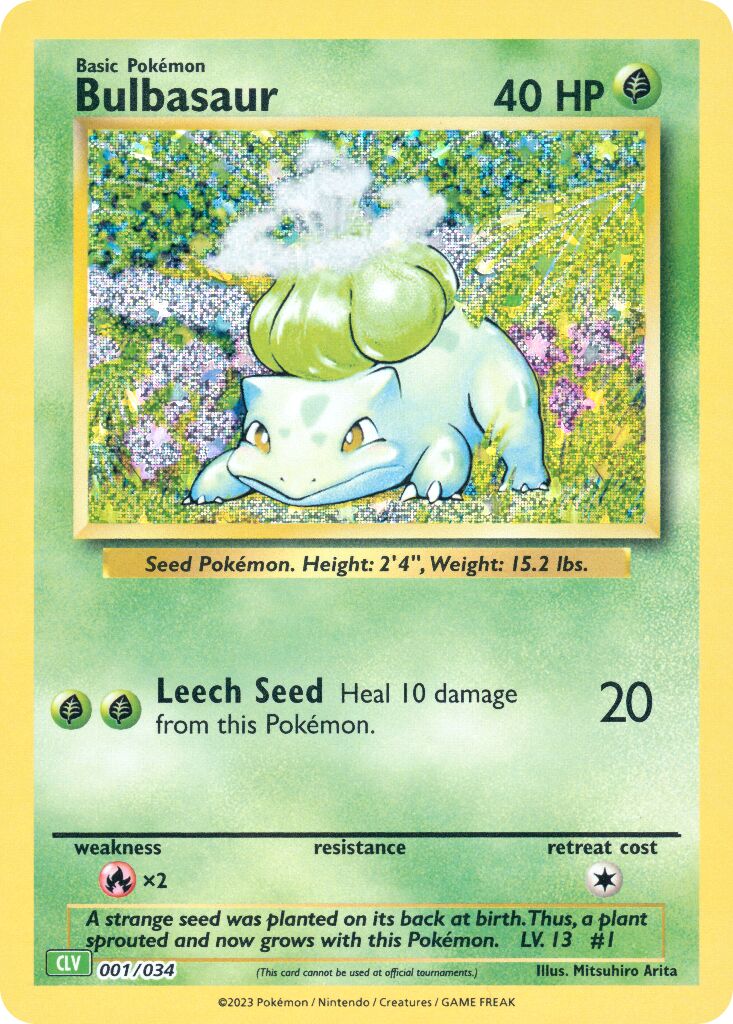Bulbasaur 001 — Pokémon TCG Classic (Venusaur) (English Pokémon TCG card)