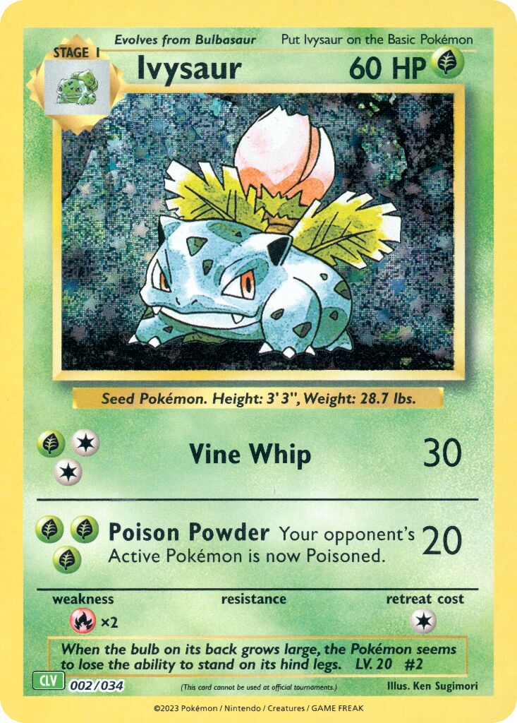 Ivysaur 002 — Pokémon TCG Classic (Venusaur) (English Pokémon TCG card)