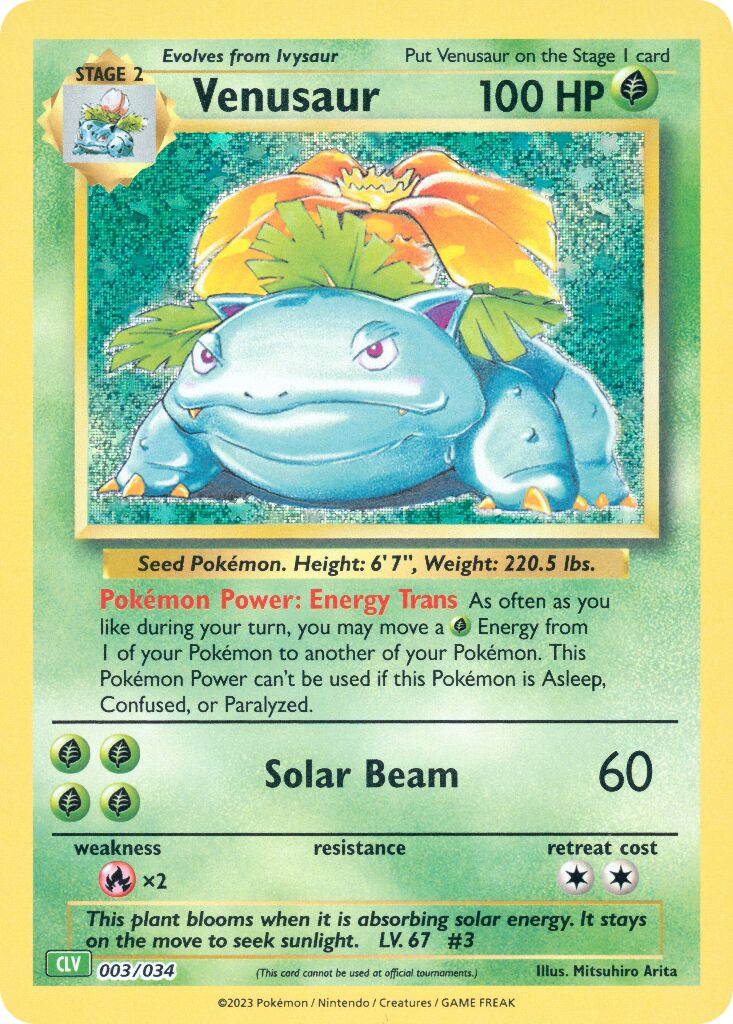 Venusaur 003 — Pokémon TCG Classic (Venusaur) (English Pokémon TCG card)