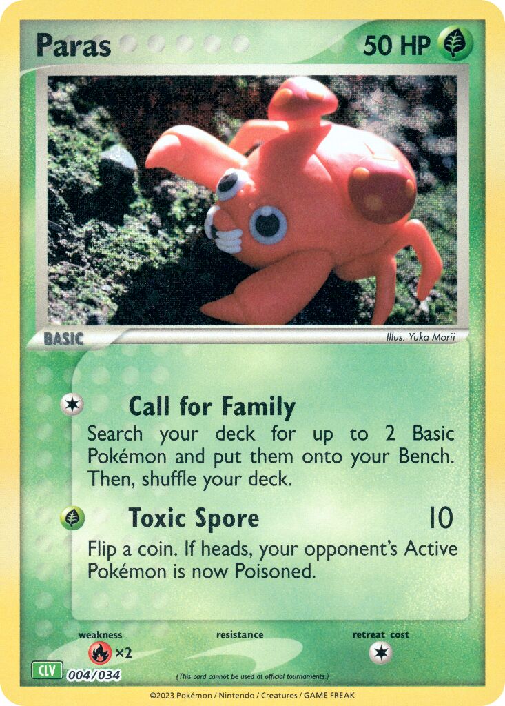 Paras 004 — Pokémon TCG Classic (Venusaur) (English Pokémon TCG card)