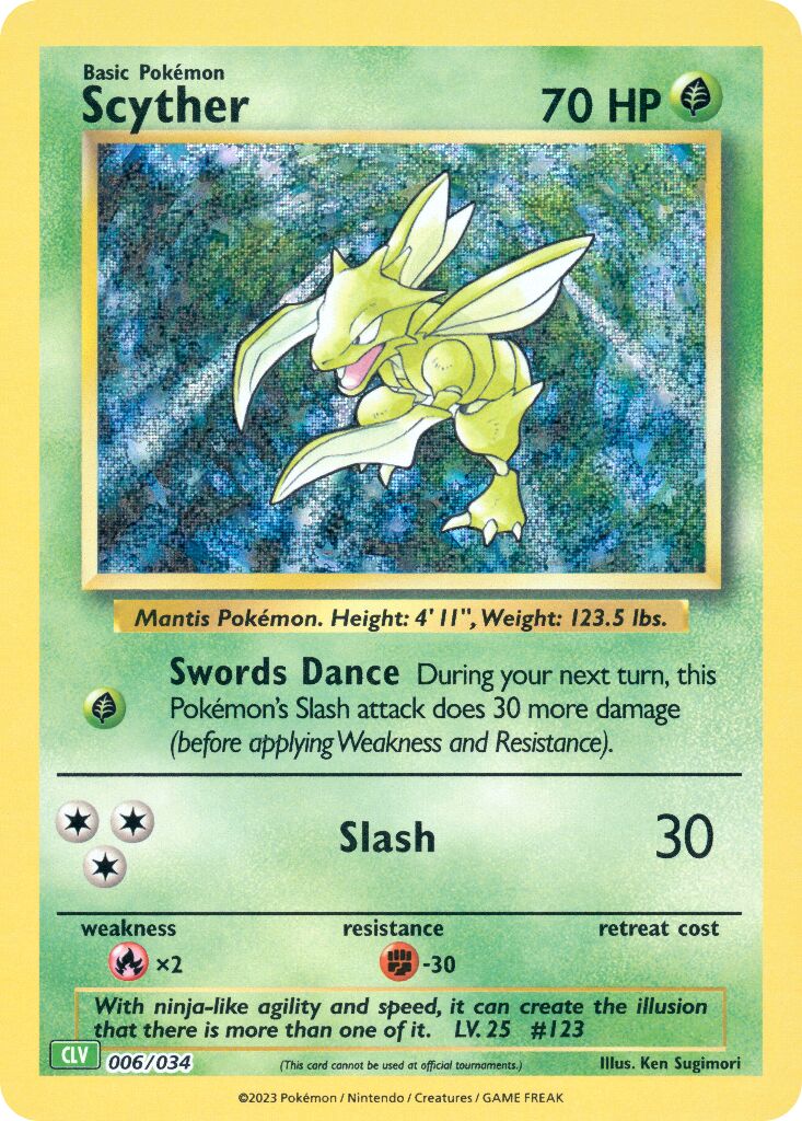 Scyther 006 — Pokémon TCG Classic (Venusaur) (English Pokémon TCG card)