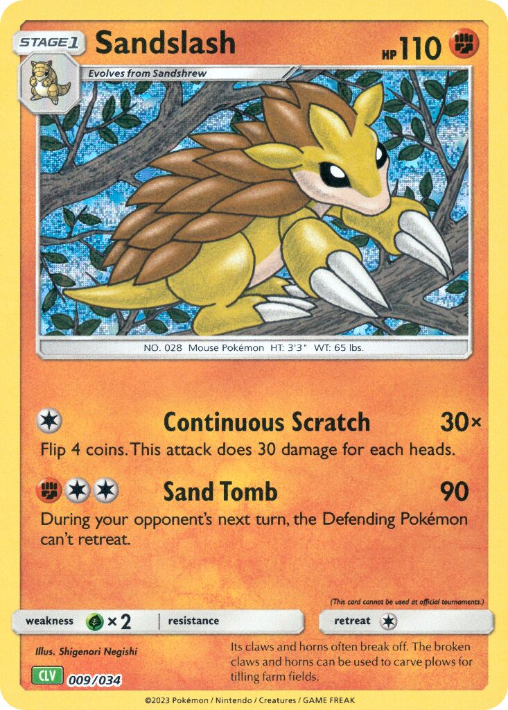 Sandslash 009 — Pokémon TCG Classic (Venusaur) (English Pokémon TCG card)