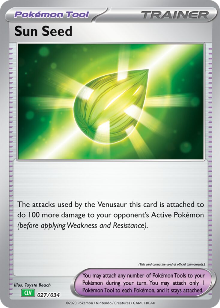 Sun Seed 027 — Pokémon TCG Classic (Venusaur) (English Pokémon TCG card)