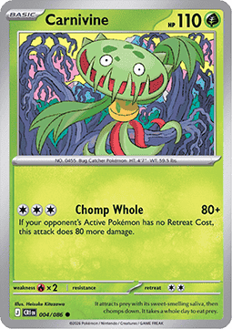 Carnivine 004/5 — Chaos Rising (English Pokémon TCG card)