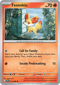 Fennekin 011/5 — Chaos Rising (English Pokémon TCG card)