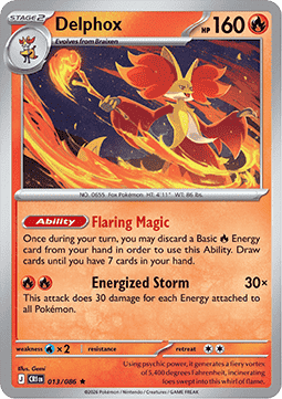 Delphox 013/5 — Chaos Rising (English Pokémon TCG card)