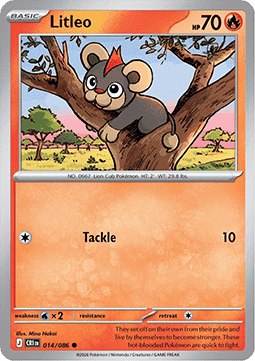 Litleo 014/5 — Chaos Rising (English Pokémon TCG card)