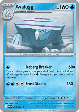 Avalugg 024/5 — Chaos Rising (English Pokémon TCG card)