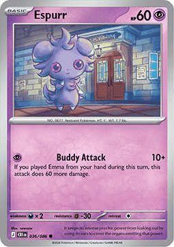 Espurr 036/5 — Chaos Rising (English Pokémon TCG card)
