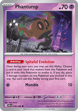 Phantump 038/5 — Chaos Rising (English Pokémon TCG card)
