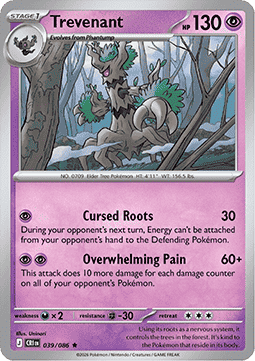 Trevenant 039/5 — Chaos Rising (English Pokémon TCG card)
