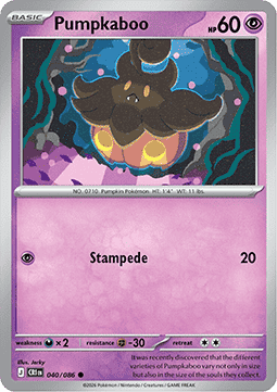Pumpkaboo 040/5 — Chaos Rising (English Pokémon TCG card)