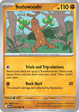 Sudowoodo 043/5 — Chaos Rising (English Pokémon TCG card)