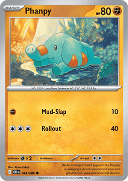 Phanpy 044/5 — Chaos Rising (English Pokémon TCG card)