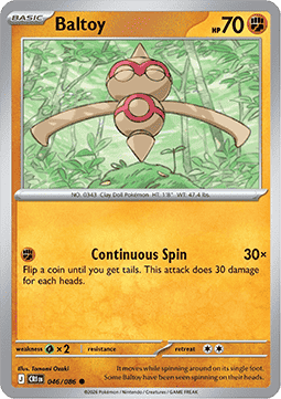 Baltoy 046/5 — Chaos Rising (English Pokémon TCG card)