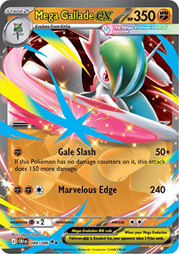 Mega Gallade ex 048/5 — Chaos Rising (English Pokémon TCG card)