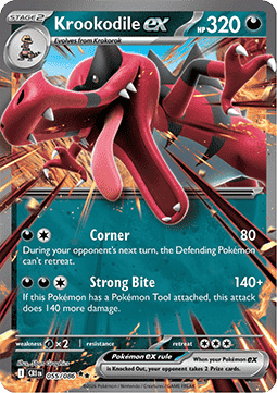 Krookodile ex 055/5 — Chaos Rising (English Pokémon TCG card)