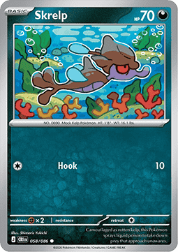 Skrelp 058/5 — Chaos Rising (English Pokémon TCG card)