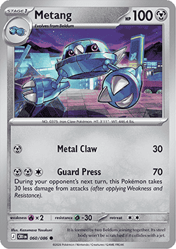 Metang 060/5 — Chaos Rising (English Pokémon TCG card)