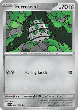 Ferroseed 062/5 — Chaos Rising (English Pokémon TCG card)