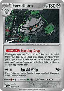 Ferrothorn 063/5 — Chaos Rising (English Pokémon TCG card)