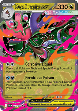 Mega Dragalge ex 065/5 — Chaos Rising (English Pokémon TCG card)