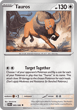 Tauros 069/5 — Chaos Rising (English Pokémon TCG card)